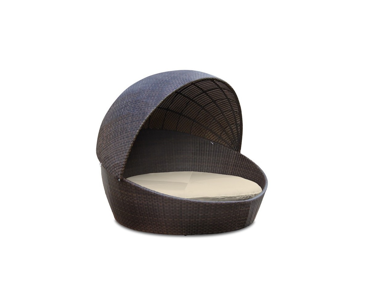 Oyster Open Weave Rattan Daybed