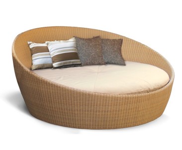 Oyster Open Weave Rattan Daybed