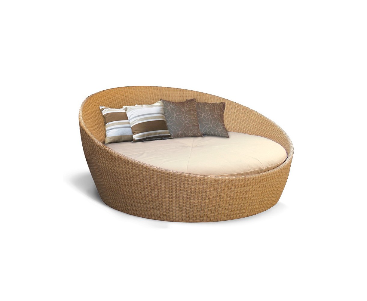 Oyster Open Weave Rattan Daybed