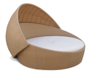 Oyster Open Weave Rattan Daybed