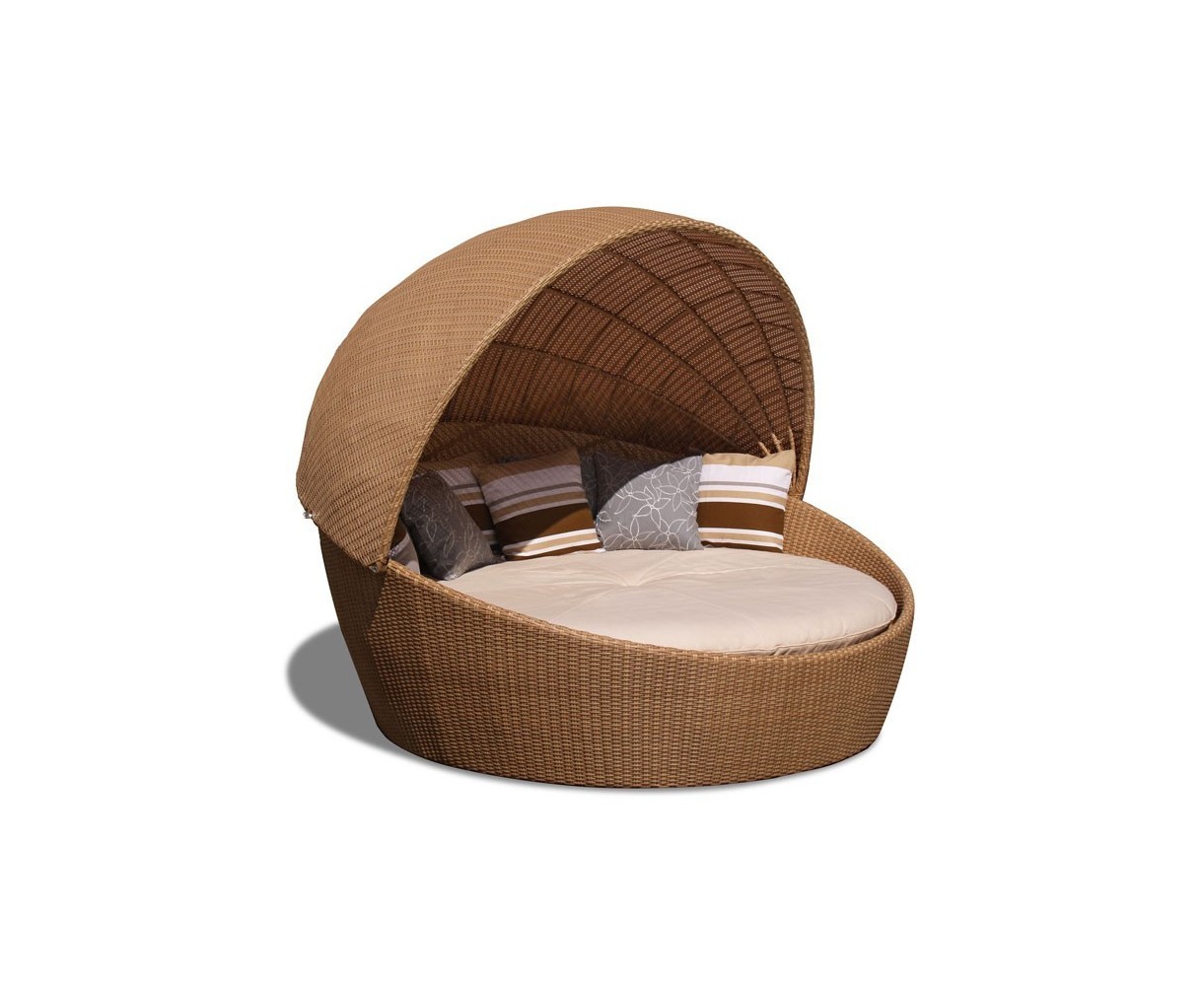 Oyster Open Weave Rattan Daybed