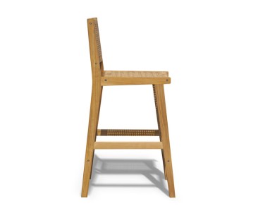Tiga Teak & Rattan Bar Chair