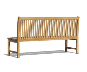 Canterbury Dining Bench Seat with back, Teak – 1.8m, Armless