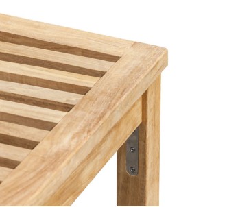 Canterbury Dining Bench Seat with back, Teak – 1.8m, Armless