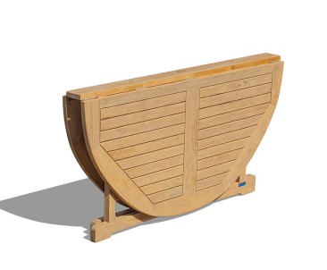 Berrington Teak Circular Drop Leaf Table – 1.5m