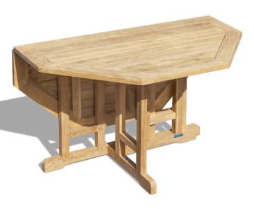 Berrington Teak Gateleg Octagonal Garden Table - 120cm