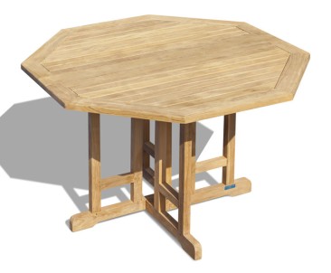Berrington Teak Gateleg Octagonal Garden Table - 120cm