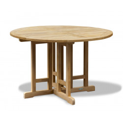 Berrington Teak Folding Round Gateleg Table - 120cm
