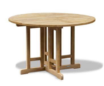 Berrington Teak Folding Round Gateleg Table - 120cm