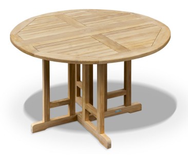 Berrington Teak Folding Round Gateleg Table - 120cm
