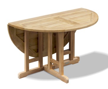 Berrington Teak Folding Round Gateleg Table - 120cm