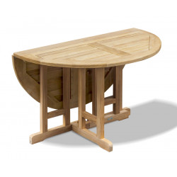 Berrington Teak Folding Round Gateleg Table - 120cm