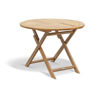 Suffolk Teak Garden Round Folding Table
