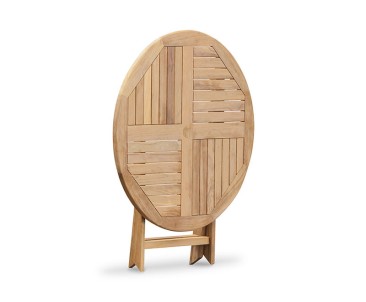 Suffolk Teak Garden Round Folding Table