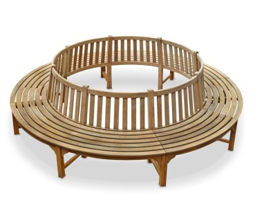 Round Teak Tree Seat, Large - 2.96m - Memorial Benches