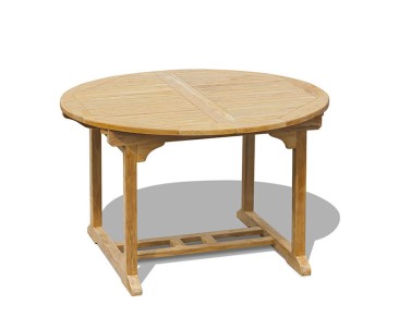Brompton Teak Single-Leaf Extending Garden Table 120-180cm