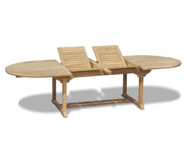 Brompton Double-Leaf Teak Extending Garden Table 200-300cm