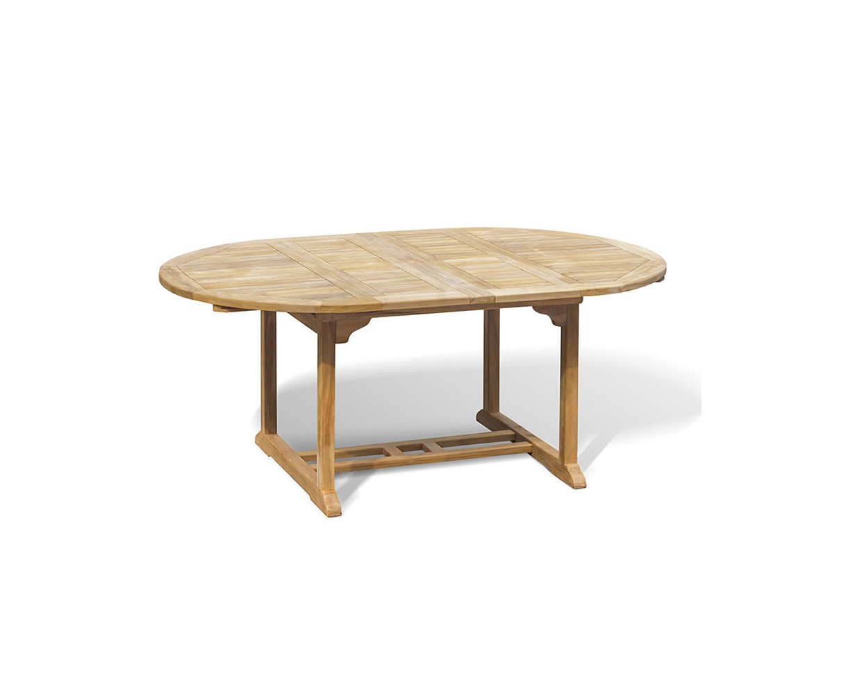 Brompton Teak Double-Leaf Extendable Garden Table 120-180cm