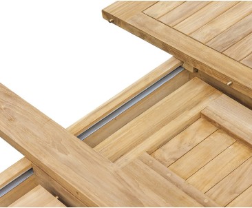 Brompton Teak Double-Leaf Extendable Garden Table 120-180cm