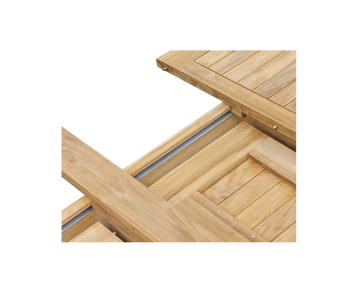 Brompton Teak Double-Leaf Extendable Garden Table 120-180cm