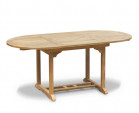 Brompton Narrow Teak Single-Leaf Extendable Dining Table 120-180cm