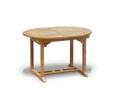 Brompton Narrow Teak Single-Leaf Extendable Dining Table 120-180cm