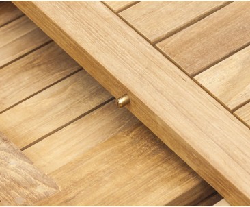 Brompton Narrow Teak Single-Leaf Extendable Dining Table 120-180cm