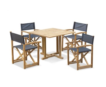 Canfield 1m Table with 4 Director’s Chairs