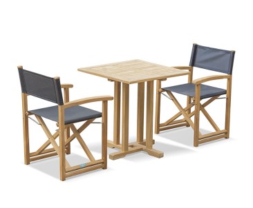 Canfield 70cm Table with 2 Director’s Chairs