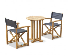 Canfield Round Table with 2 Director’s Chairs