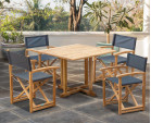 Canfield 1m Table with 4 Director’s Chairs
