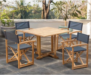 Canfield 1m Table with 4 Director’s Chairs