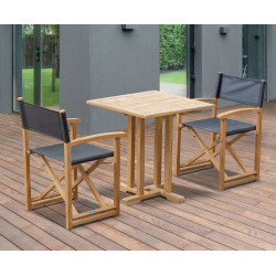 Canfield 70cm Table with 2 Director’s Chairs