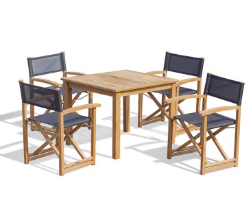 Sandringham 90cm Table with 4 Director’s Chairs