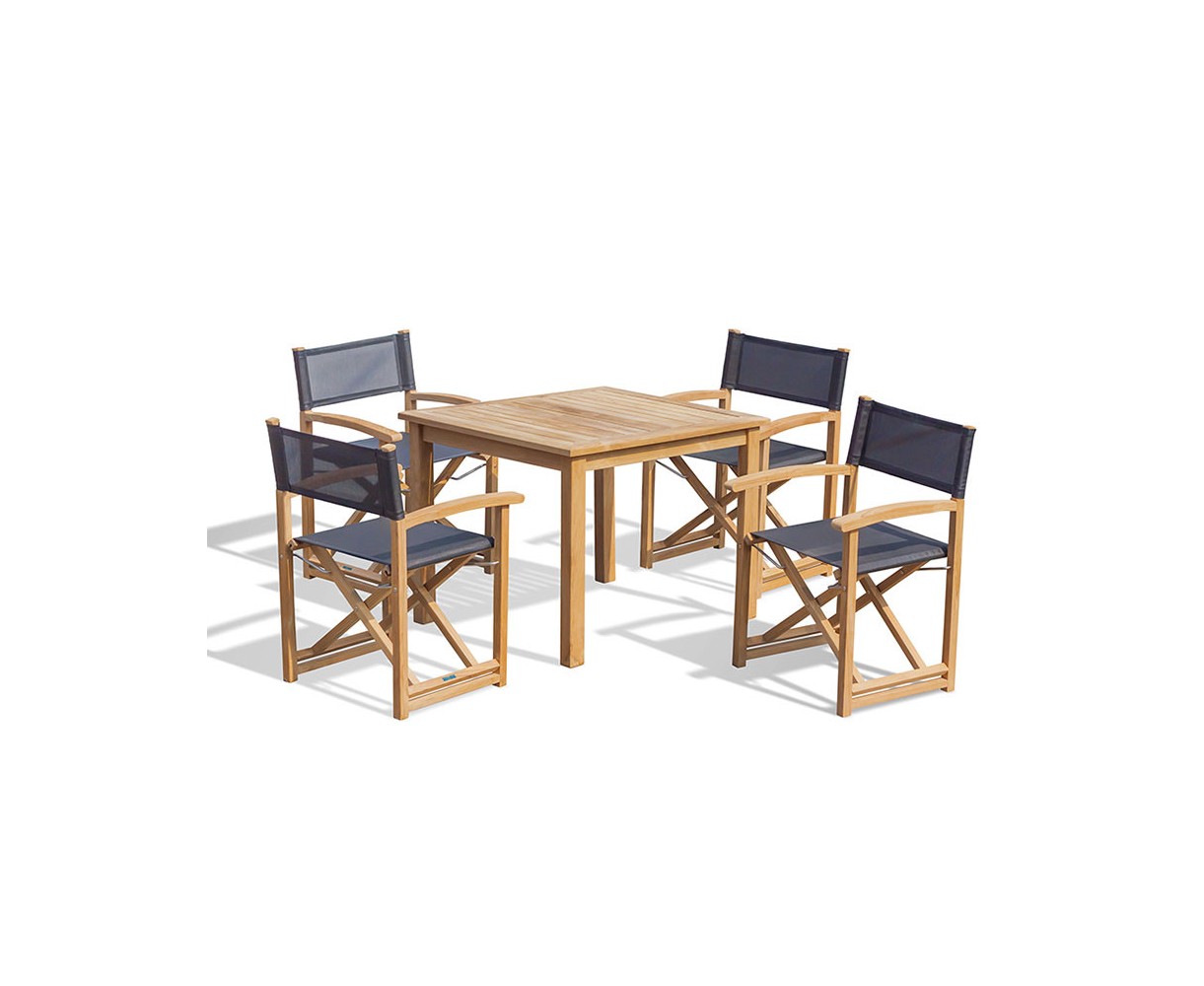 Sandringham 90cm Table with 4 Director’s Chairs
