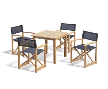 Sandringham 0.8m Table with 4 Director’s Chairs