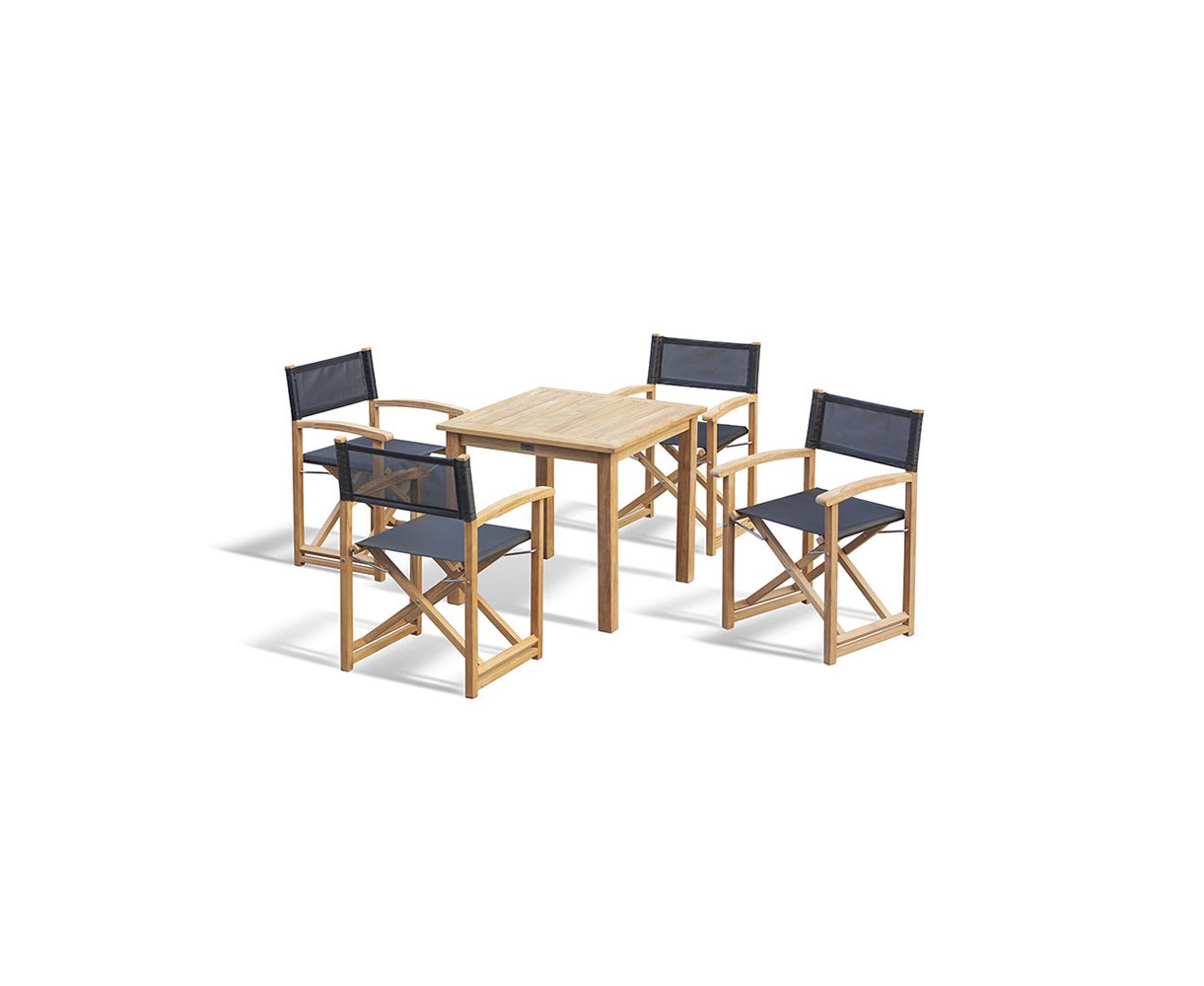 Sandringham 0.8m Table with 4 Director’s Chairs