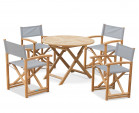Suffolk 1m Table with 4 Director's Chairs