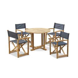 Canfield 1m Table with 4 Director's Chairs