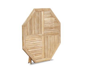 Suffolk 5ft Teak Folding Outdoor Octagonal Table - 150cm