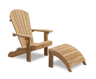 Bear Teak Adirondack Chair With Free Leg Rest
