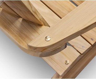 Bear Teak Adirondack Chair With Free Leg Rest