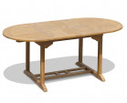 Brompton Bijou Double Extending Dining Table, Oval, Teak – 120 - 180cm