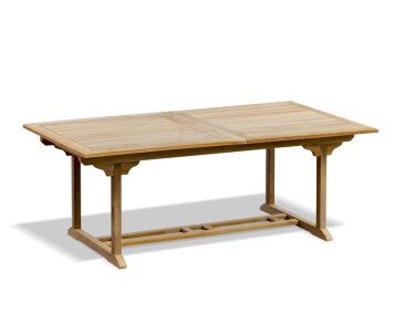 Dorchester Teak Double-Leaf Rectangular Extending Table