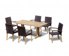 Belgrave 6 Seater Pedestal Table 1.8m and St. Tropez Stacking Chairs