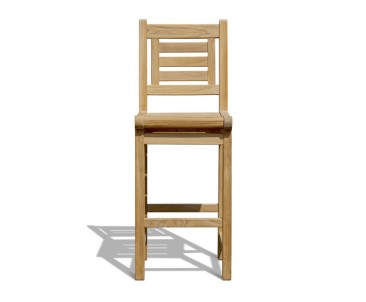 Canfield Outdoor Bar Chair, Teak