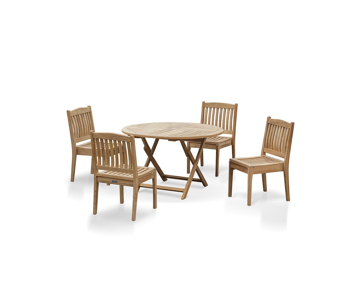 Suffolk 1.2m Table and Hilgrove Stacking Chair Set