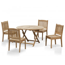 Suffolk 1.2m Table and Hilgrove Stacking Chair Set
