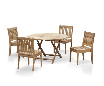Suffolk 1.2m Octagonal Table and Hilgrove Stacking Chair Set