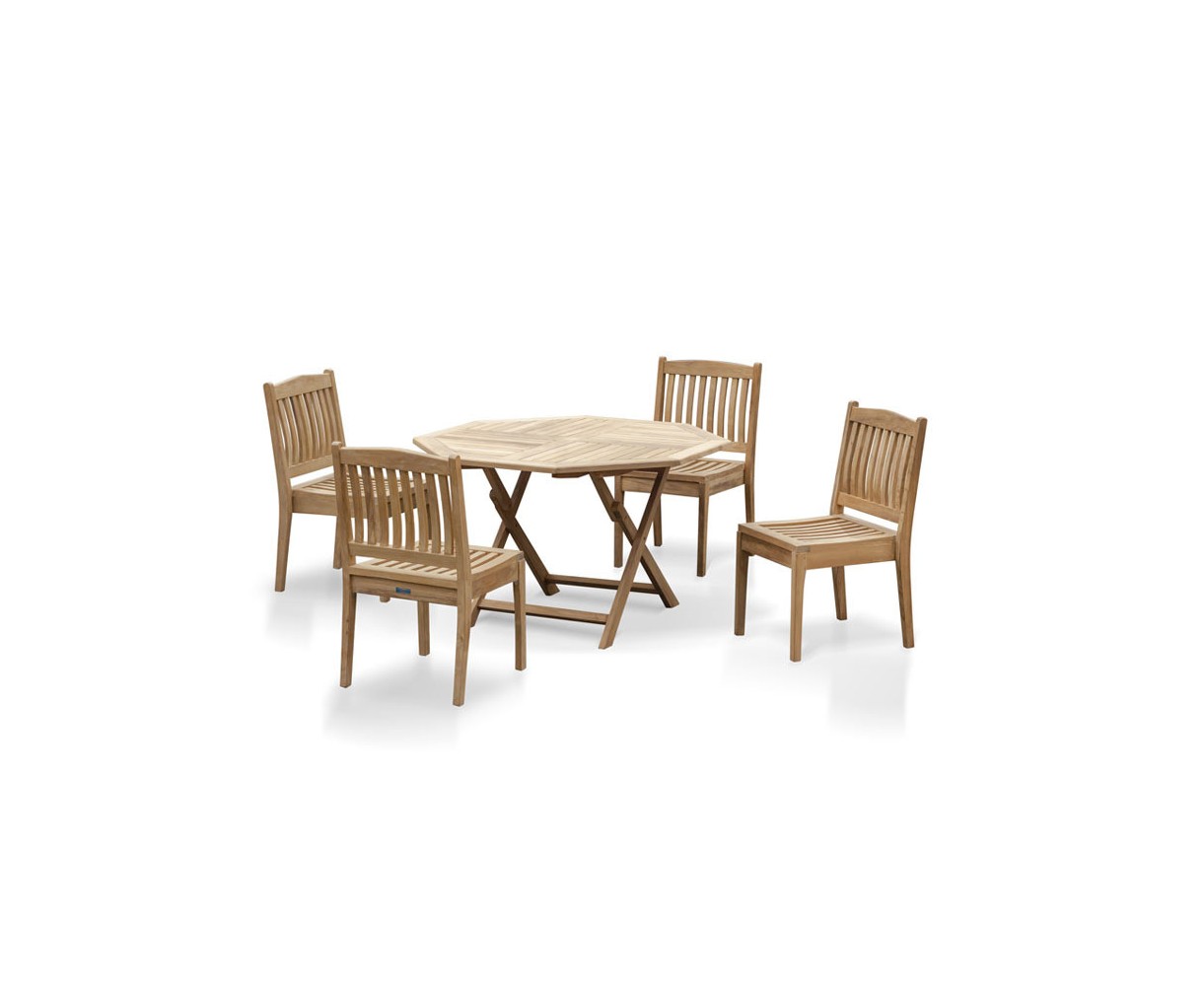Suffolk 1.2m Octagonal Table and Hilgrove Stacking Chair Set